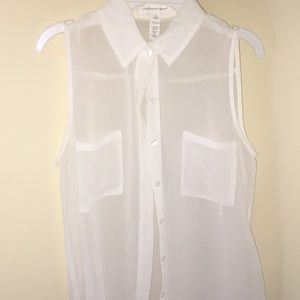 White, collared button down